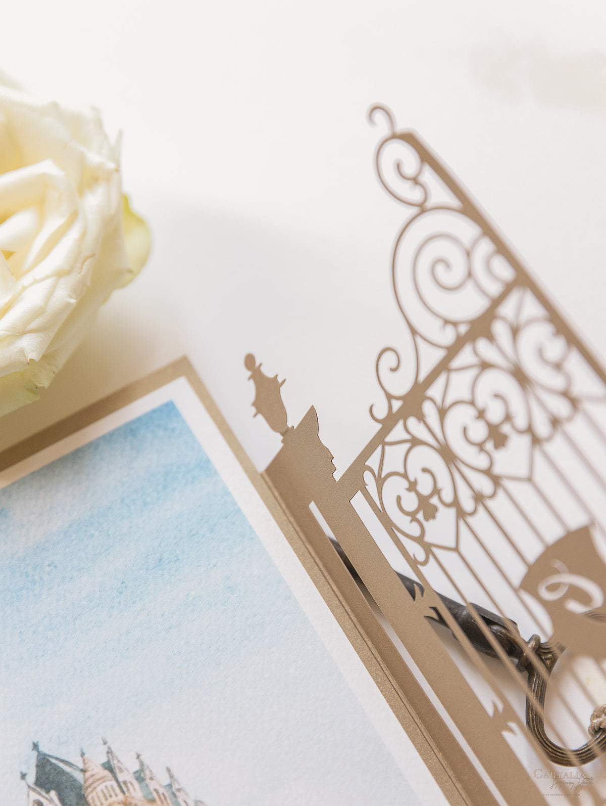 Invitation de mariage Waldorf Astoria Washington | Commission sur mesure J&G