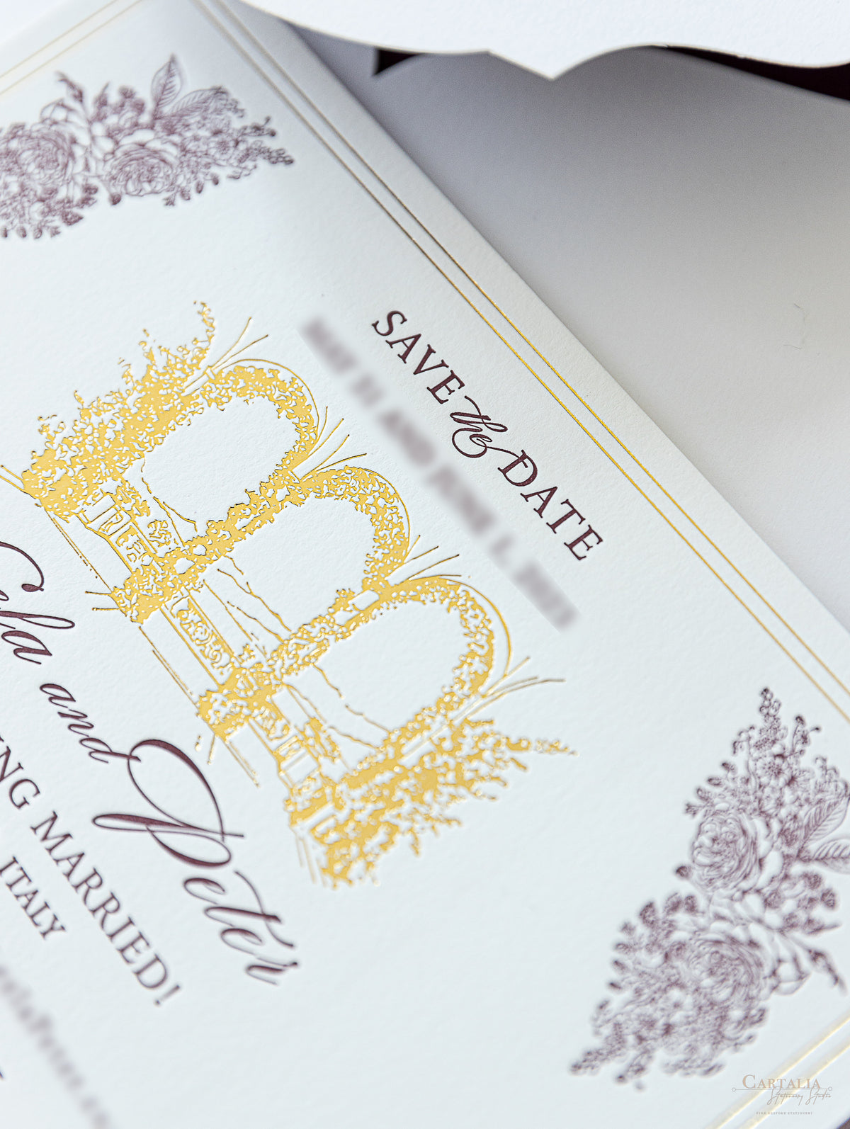 Luxury Letterpress & Foiled Wedding Venue : VILLA DEL BALBIANELLO, LAKE COMO | Bespoke Commission L&P