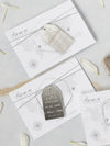 Silver Mirror Luggage Tag Magnet Save The Date Card