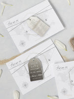 Silver Mirror Luggage Tag Magnet Save The Date Card
