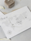 Silver Mirror Luggage Tag Magnet Save The Date Card