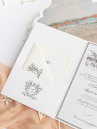 Sea Crest Beach Hotel Invitations | Bespoke Commission A&N