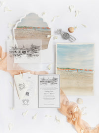 Sea Crest Beach Hotel Invitations | Bespoke Commission A&N