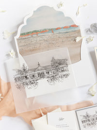 Sea Crest Beach Hotel Invitations | Bespoke Commission A&N