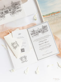 Invitations de l'hôtel Sea Crest Beach | Commission sur mesure A&N