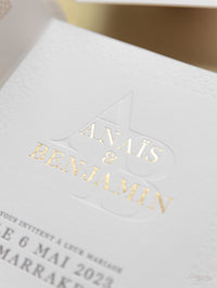 Mariage de destination au Maroc | Invitations de mariage Marrakech | Commission sur mesure A&B