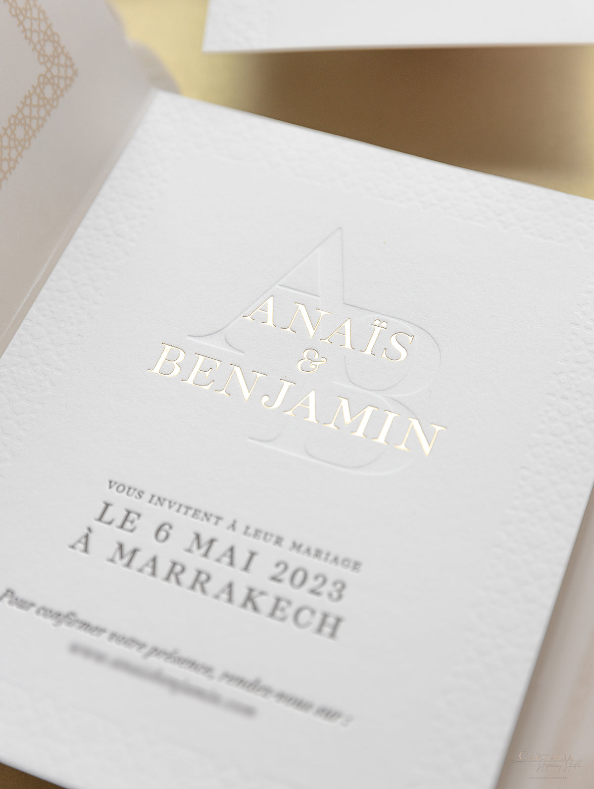 Boda de destino en Marruecos | Invitaciones de boda en Marrakech | Comisión A&amp;B a medida