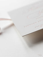 Luxury Letterpress Elegant Save the Date in 100 % Cotton 710gsm Board