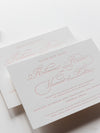 Stampa tipografica di lusso elegante Save the Date in cartone 100% cotone da 710 g/m²