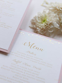 Luxury Royal Gold Foil Confetti Dotted Menu