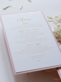 Luxury Royal Gold Foil Confetti Dotted Menu