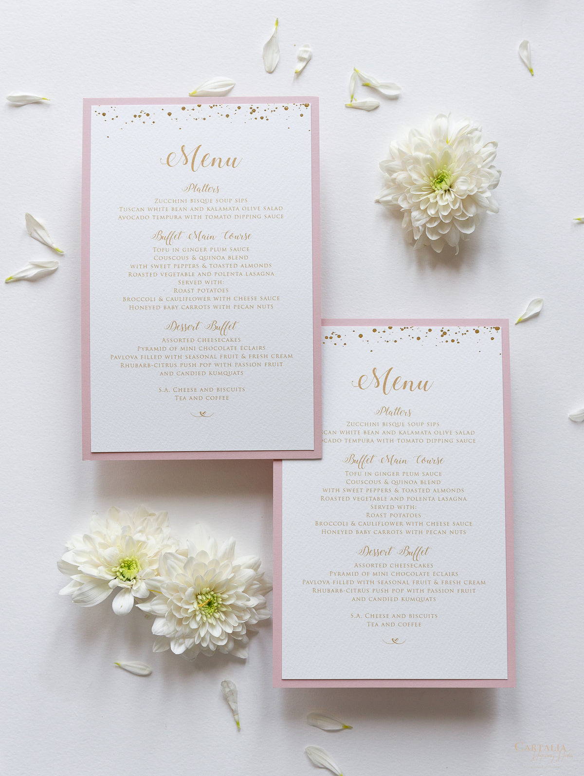 Luxury Royal Gold Foil Confetti Dotted Menu