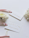 Luxury Royal Gold Foil Confetti Dotted Blush Pink Place Card
