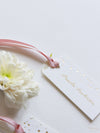 Luxury Royal Gold Foil Confetti Dotted Blush Pink Place Card