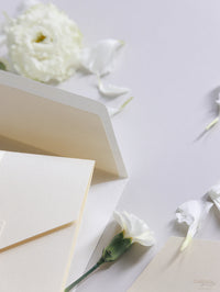 Luxury Timeless Champagne Pearlised Folder Pocket with Rsvp Card