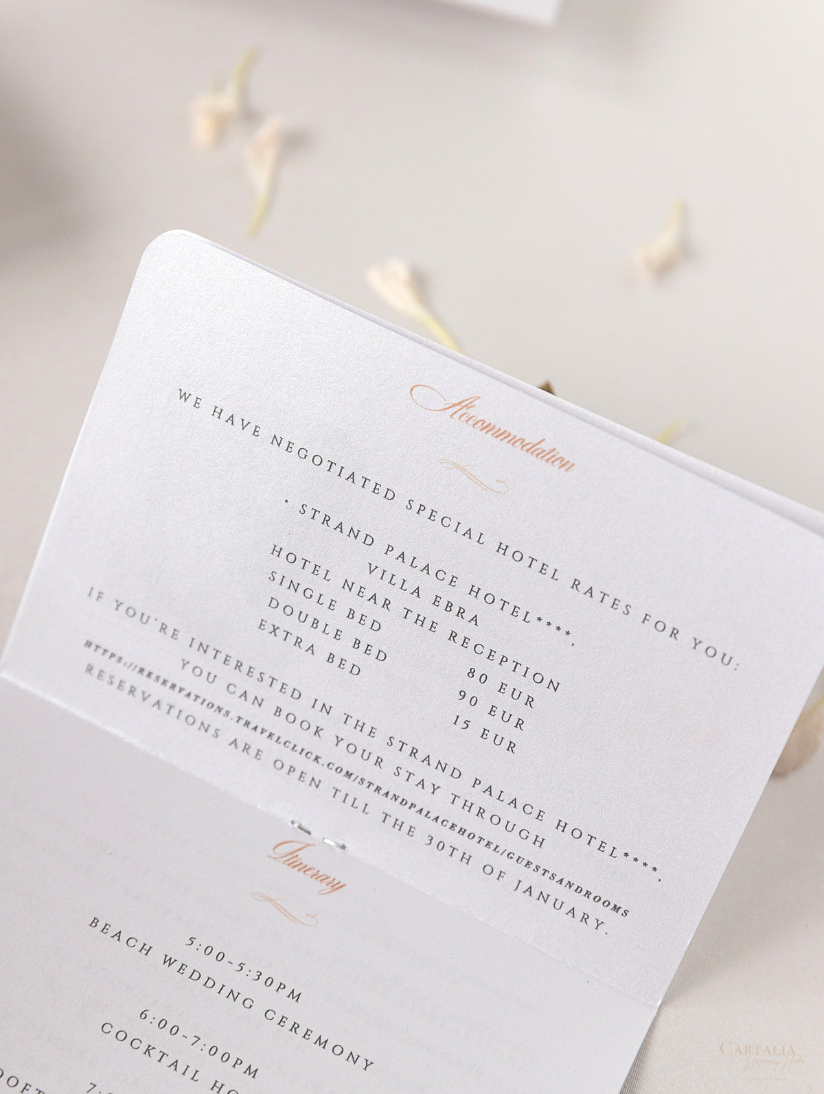 Portefeuille de voyage de dossier: Invitation de passeport de mariage en or rose de luxe avec code QR dans Pocket & Mirror Tag Passport Invitation Suite