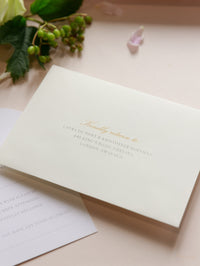 Villa del Balbianello Luxury Wedding Invitation Suite | PocketStyle Folio avec salle aquarelle et feuille d'or | Mariage du lac Como