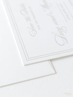 Square Ivory Luxury 710gsm Letterpress Save the Date Card