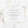 Modern Script Change the Date- Wedding Postponement Card