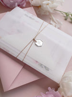 Invito per il giorno in pergamena e RSVP │Fiore di peonie rosa acquerello │ Plexiglass specchiato argento