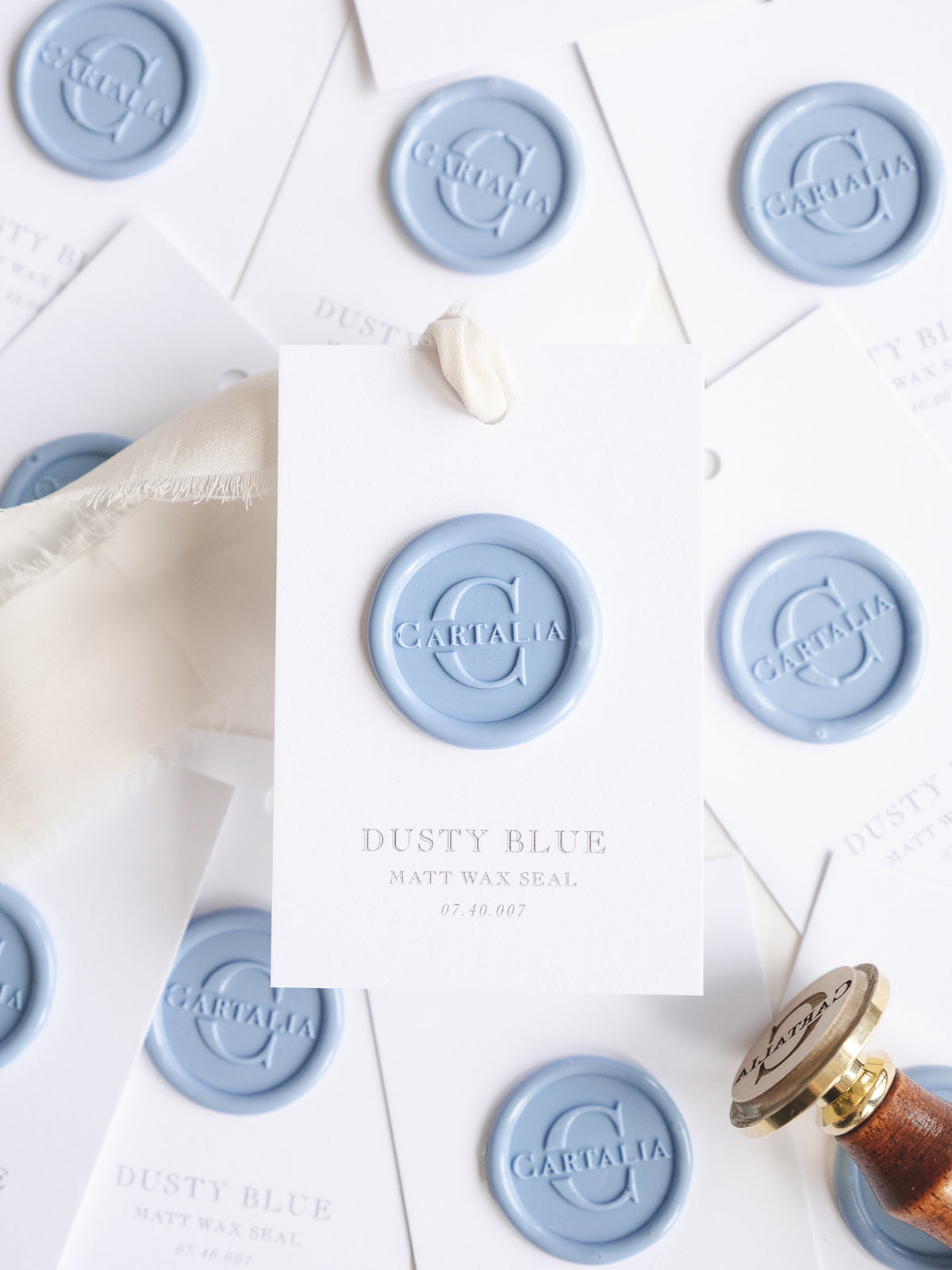 Wax Seal Stamp in Dusty Blue Matt