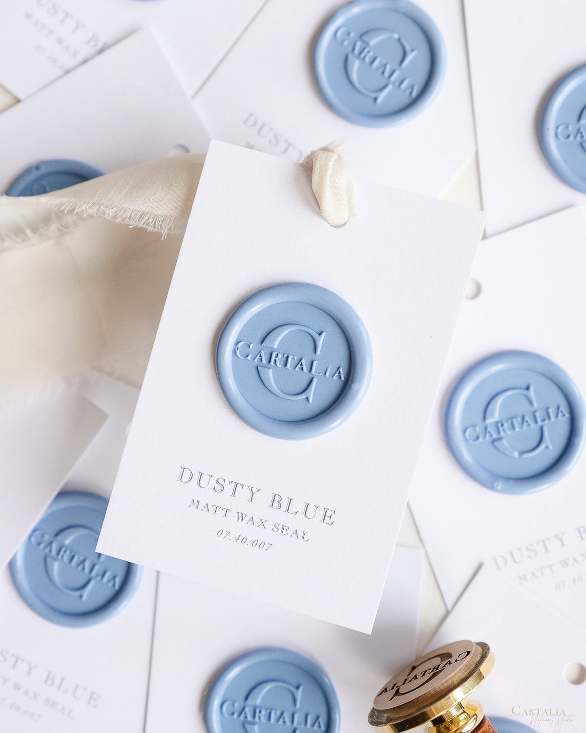 Wax Seal in Dusty Blue Matt