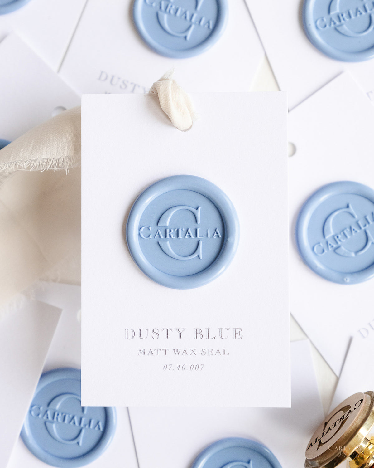 Wax Seal in Dusty Blue Matt