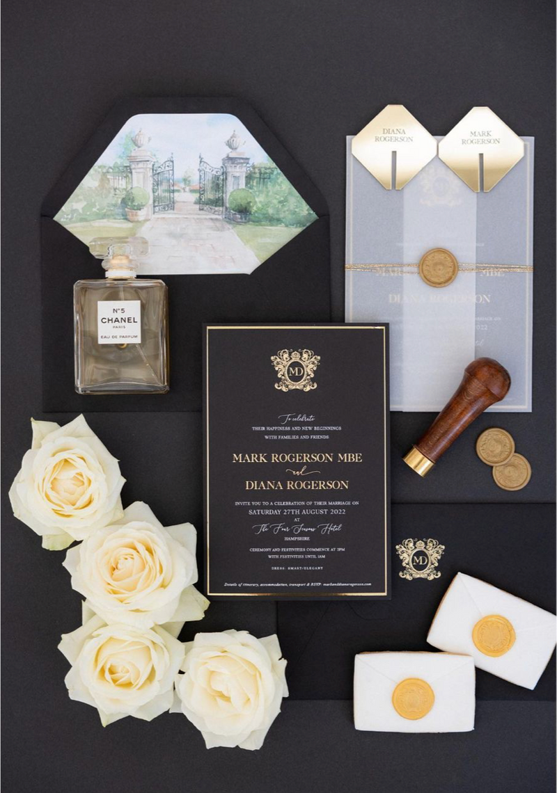 Four Seasons Hotel Hampshire Venue Invitations  | Bespoke Commission M&D