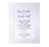 Embossed Letterpress Lilac Frame Evening Wedding Invitation