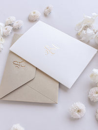 Luxury Royal Gold Foil Confetti Dreated Gold and White Pocket Fold Wedding Invitation Suite