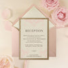 Invito di lusso Rose Pink Opulence con invito serale glitter oro