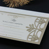 Biglietto di risposta per matrimonio dorato Hollywood Lasercut Art Deco Grande Gatsby apribile, Rsvp
