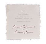 Royal Save the Date Bordo ondulato Vera carta italiana 100% cotone