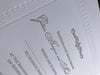 Invito per un giorno elegante con stampa tipografica di lusso in rilievo da 710 g/m²