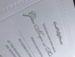 Invito per un giorno elegante con stampa tipografica di lusso in rilievo da 710 g/m²