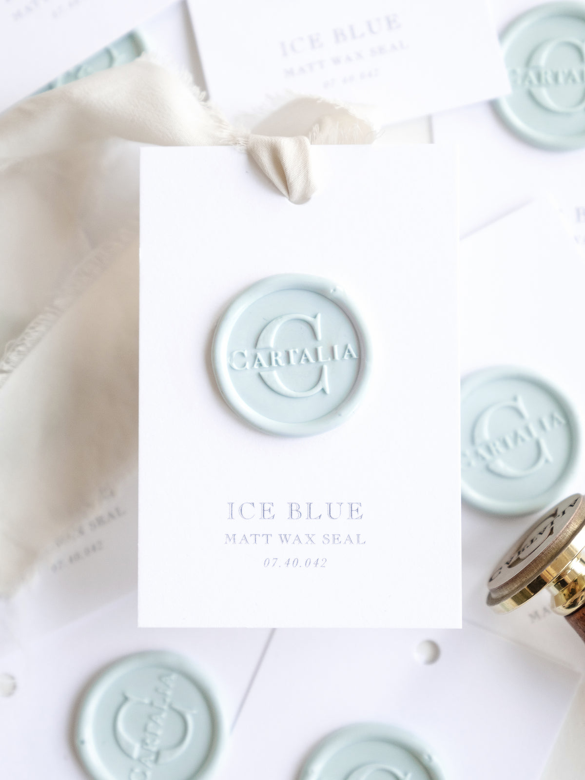 Wax Seal Stamp in Ice Blue