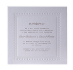 Invito serale elegante con stampa tipografica di lusso in rilievo da 710 g/m²