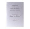 Embossed Luxury Letterpress Elegant Order of Service / Menu