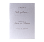 Stampa tipografica di lusso in rilievo Elegante ordine di servizio / menu