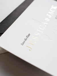 Minimal | Luxury Monogram & Foil 710gsm Letterpress Sauver la date