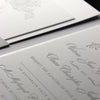 Luxury Letterpress 710 gsm Grey Pocket fold Wedding Invitation Suite