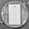 Menu di lusso da 600 g/m² con monogramma abbinato alla tasca per cartella aperta tipografica