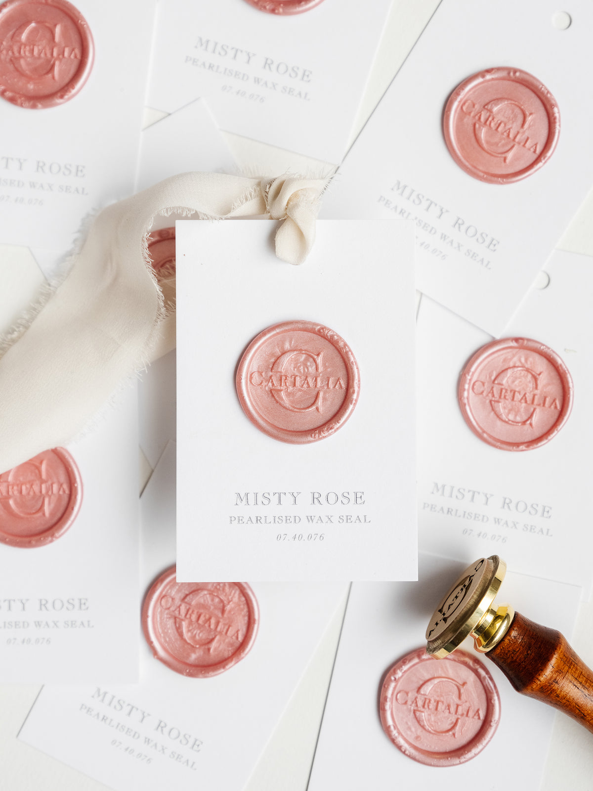 Wax Seal Stamp in Misty Rose Pearlised