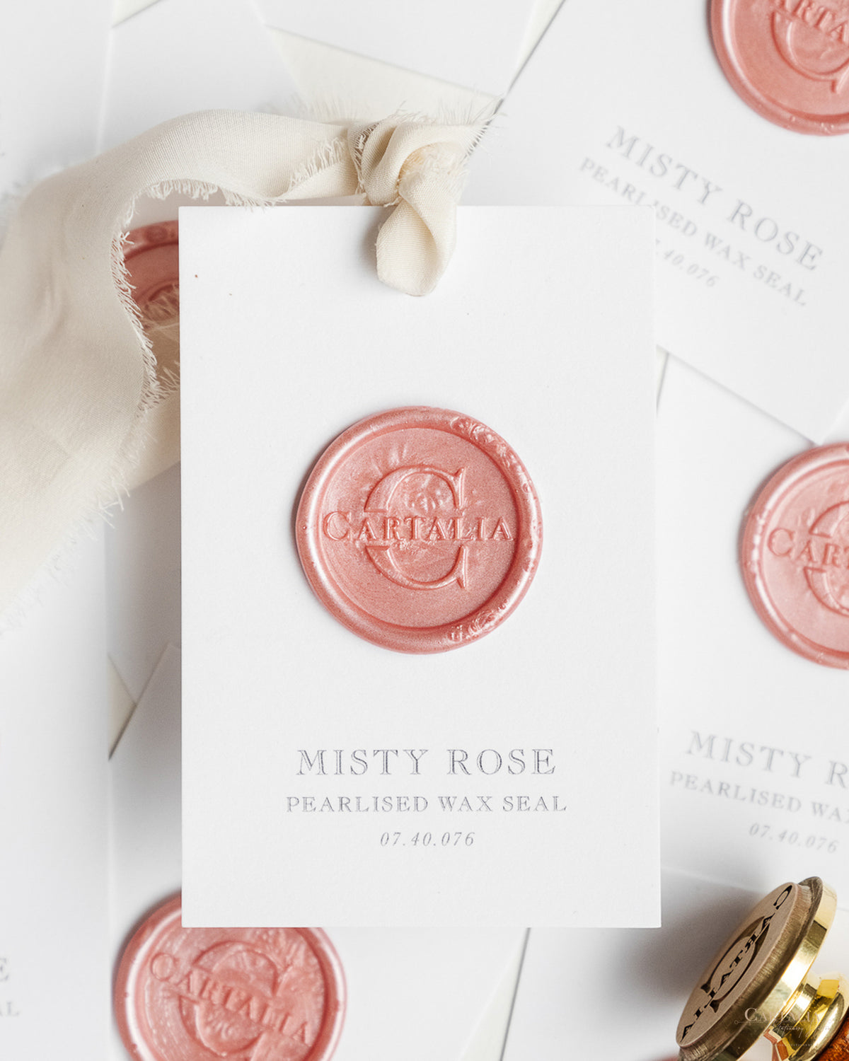 Wax Seal in Misty Rose Pearlised