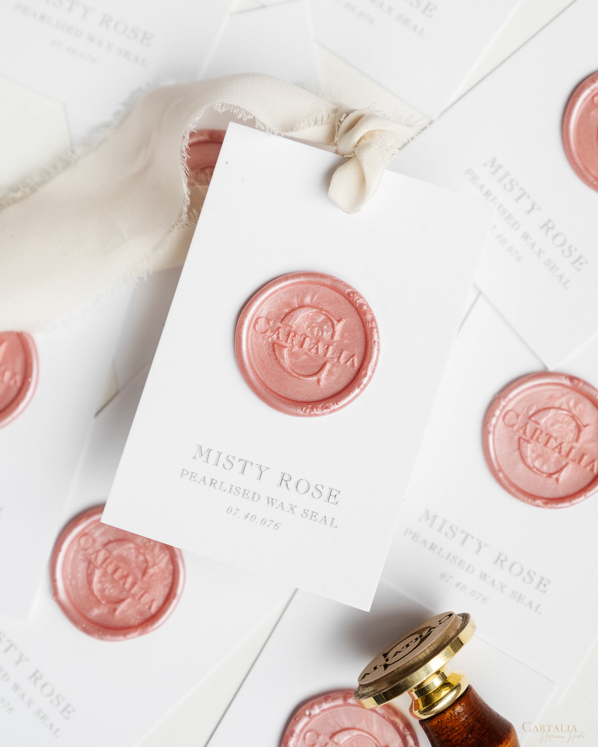 Wax Seal in Misty Rose Pearlised