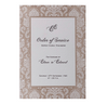 Embossed Damasque Order of Service / Menu