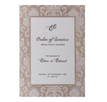 Embossed Damasque Order of Service / Menu