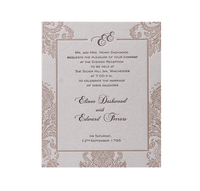 Embossed Damasque Evening Invitation