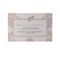 Embossed Damasque Reply, RSVP Card