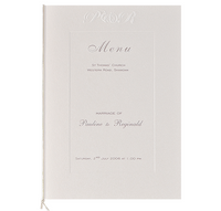 Luxury Embossed Metallic White Order of Service / Menu